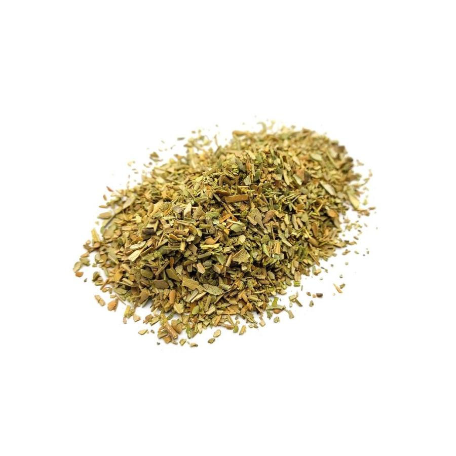 Сушене подрібнене листя орегано зеленого кольору для приготування піци, соусів, м’яса