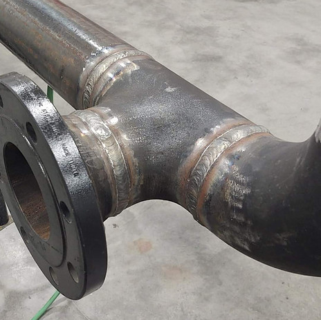 Closeup of detailed welding from Machinery at work at Interstate Mechanical And Millwright Inc.