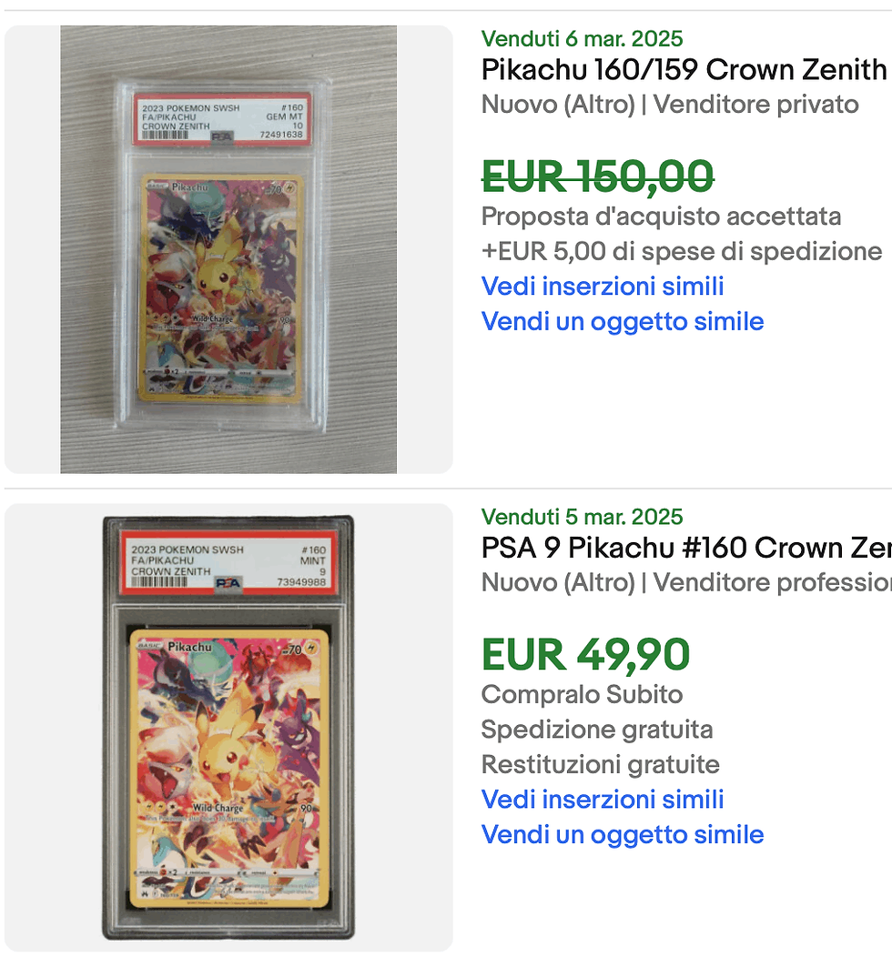 pikachu crz 160 psa ebay.it