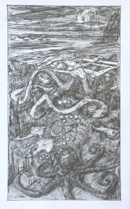 2.3 The Encantadas (Untitled), 2021, graphite on paper, 15 1_2 x 9 inches.jpeg
