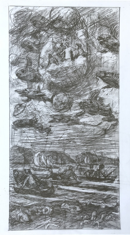 4.3 Above and Below (Untitled), 2020, graphite on paper, 18 x 8 inches.jpeg