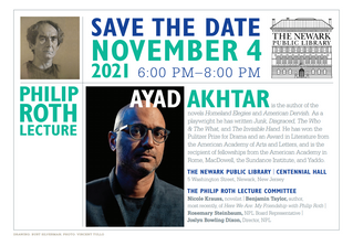 2021 PHILIP ROTH LECTURE FEATURING AUTHOR AYAD AKHTAR