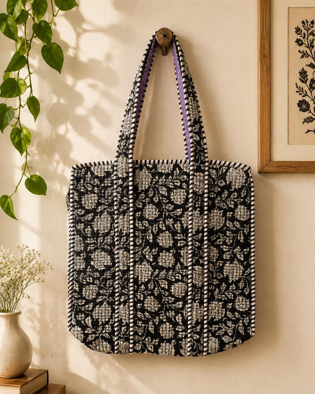 Tote Bag (medium) - Midnight Bloom