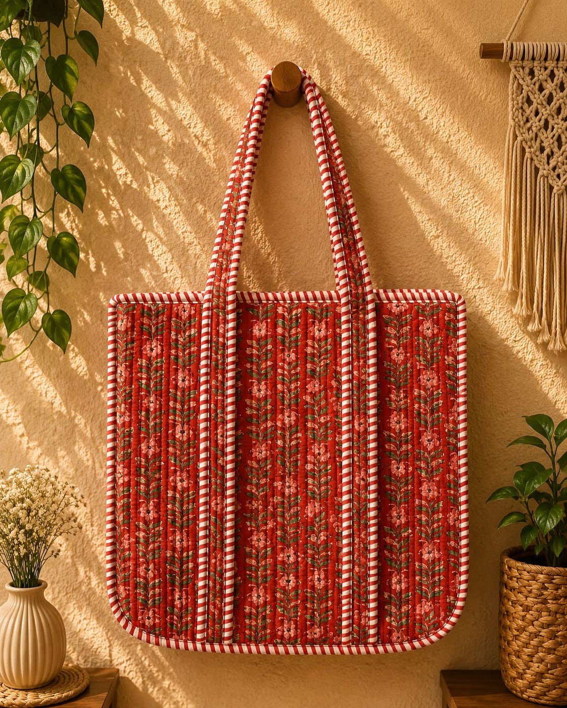 Tote Bag (X Large) - Rosy Heritage
