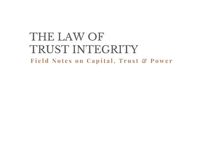 The law of trust integrity