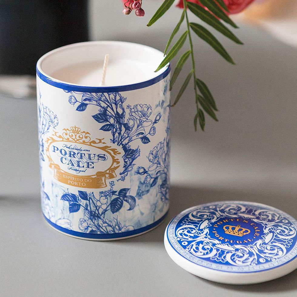 Thumbnail: VELA PERFUMADA EN VASO DE CERÁMICA, PORTUS CALE GOLD & BLUE - Castelbel