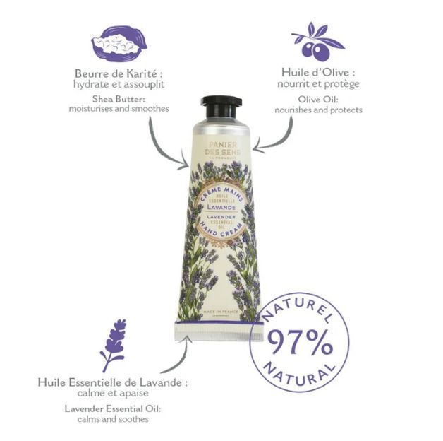 Miniatura: PACK CREMA DE MANOS LAVANDA, ROSA, VERBENA, 3x30 ml - Panier des Sen