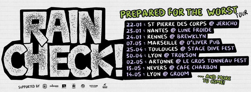 Raincheck gigs in 2026