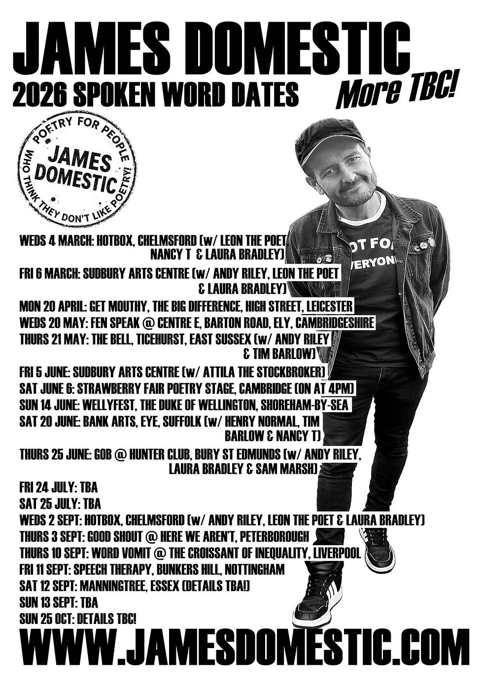 James Domestic at Bank Arts