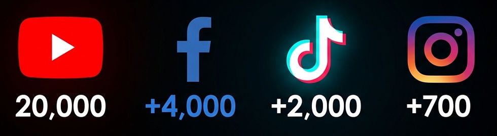 Social Media Subscribers Numbers