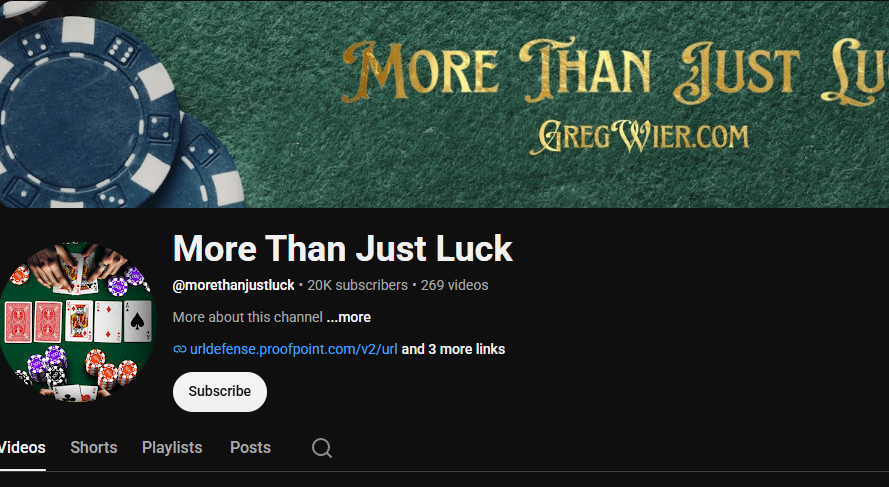 More Than Just Luck YouTube Channel