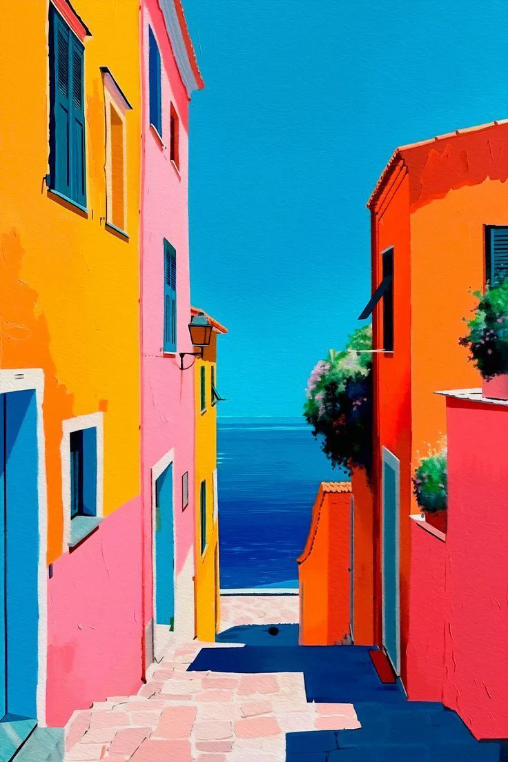 Paint a Mediterranean Streetscape