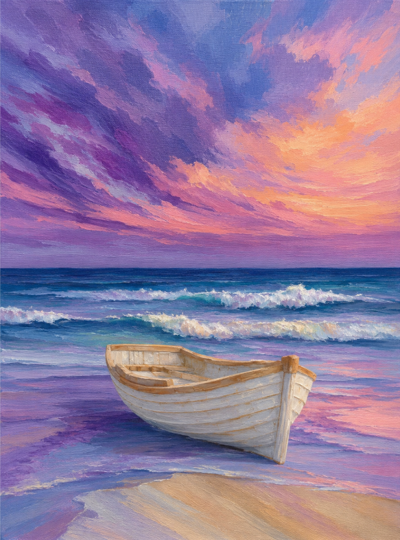 Lavender Tides on Canvas