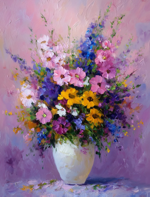 Paint a Vibrant Floral Vase