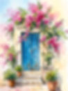 Paint a Blooming Blue Door