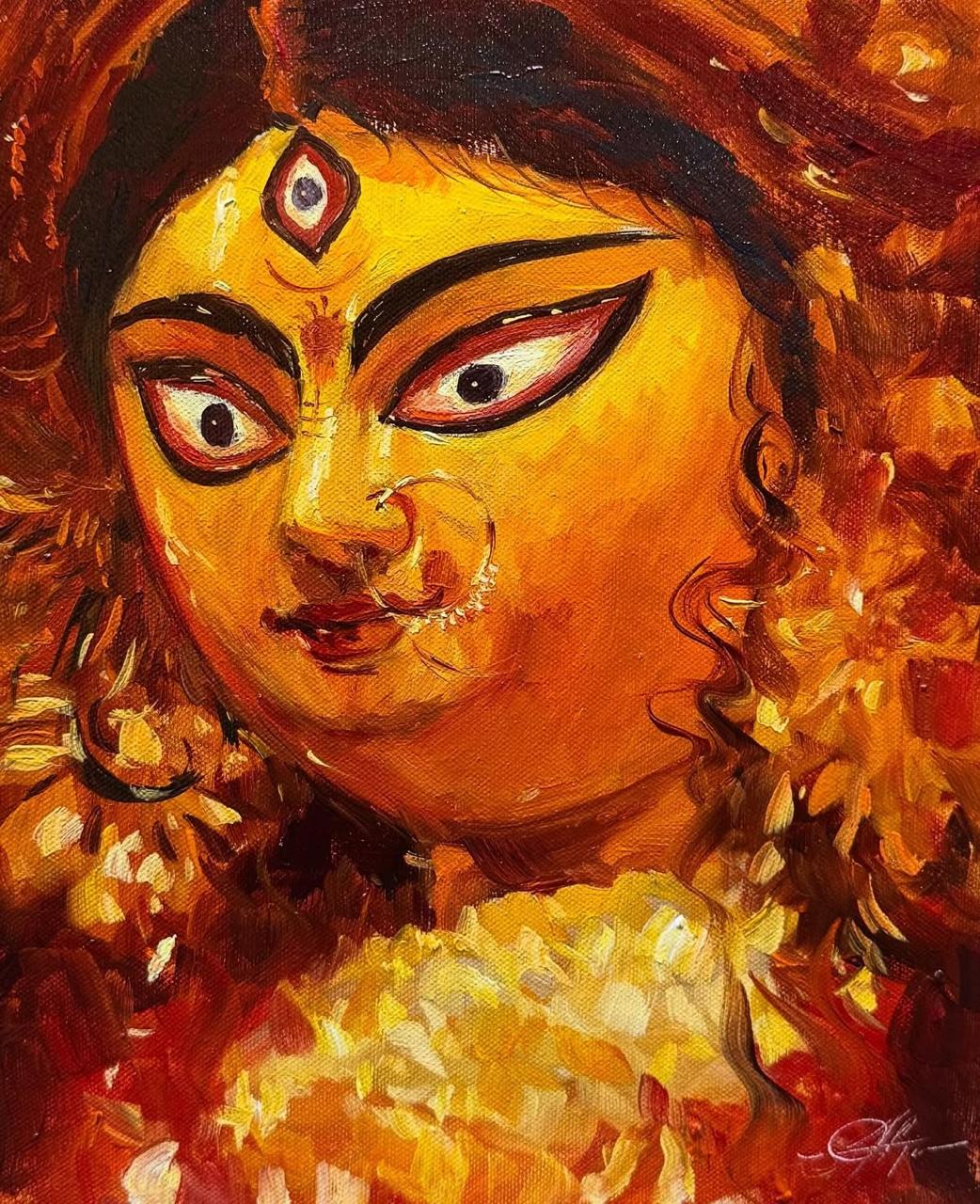 Durga Puja Special: Paint Maa Durga in Acrylics