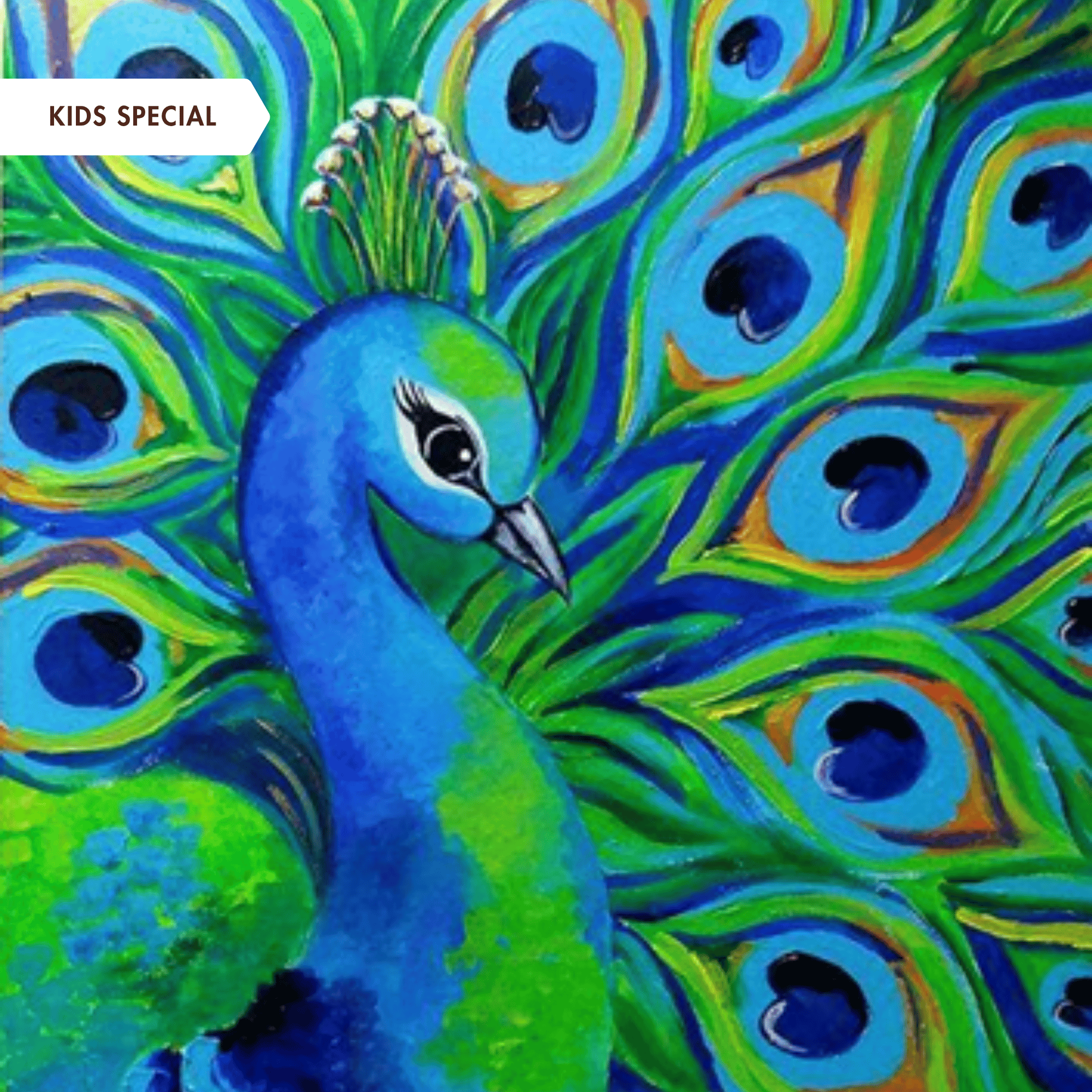 Kids Special: Paint a Majestic Peacock