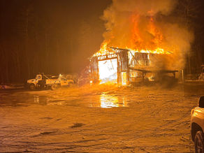 Commercial Garage Destroyed by Early-Morning Fire in Dayton