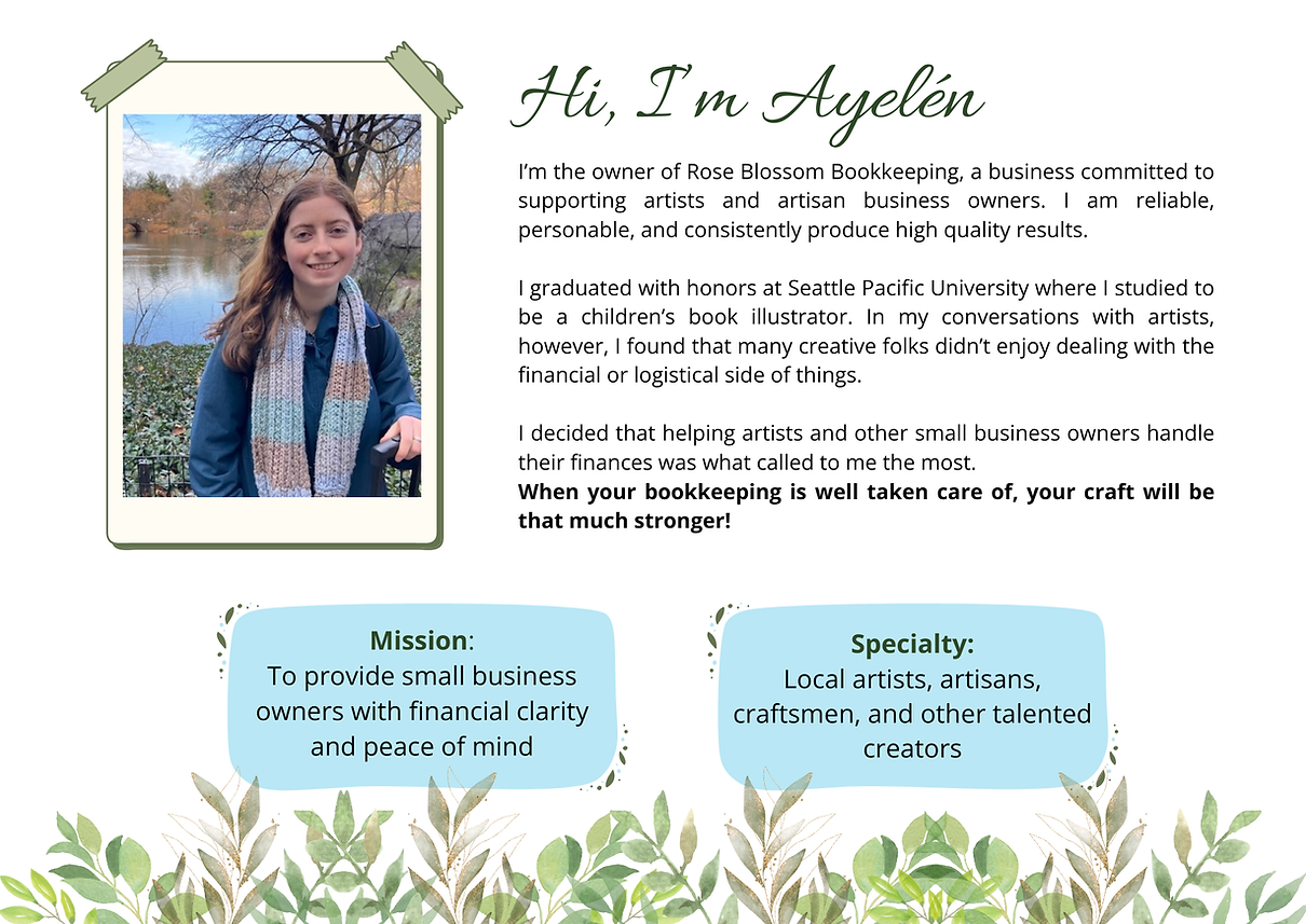 Information about owner & founder Ayelén Maddox