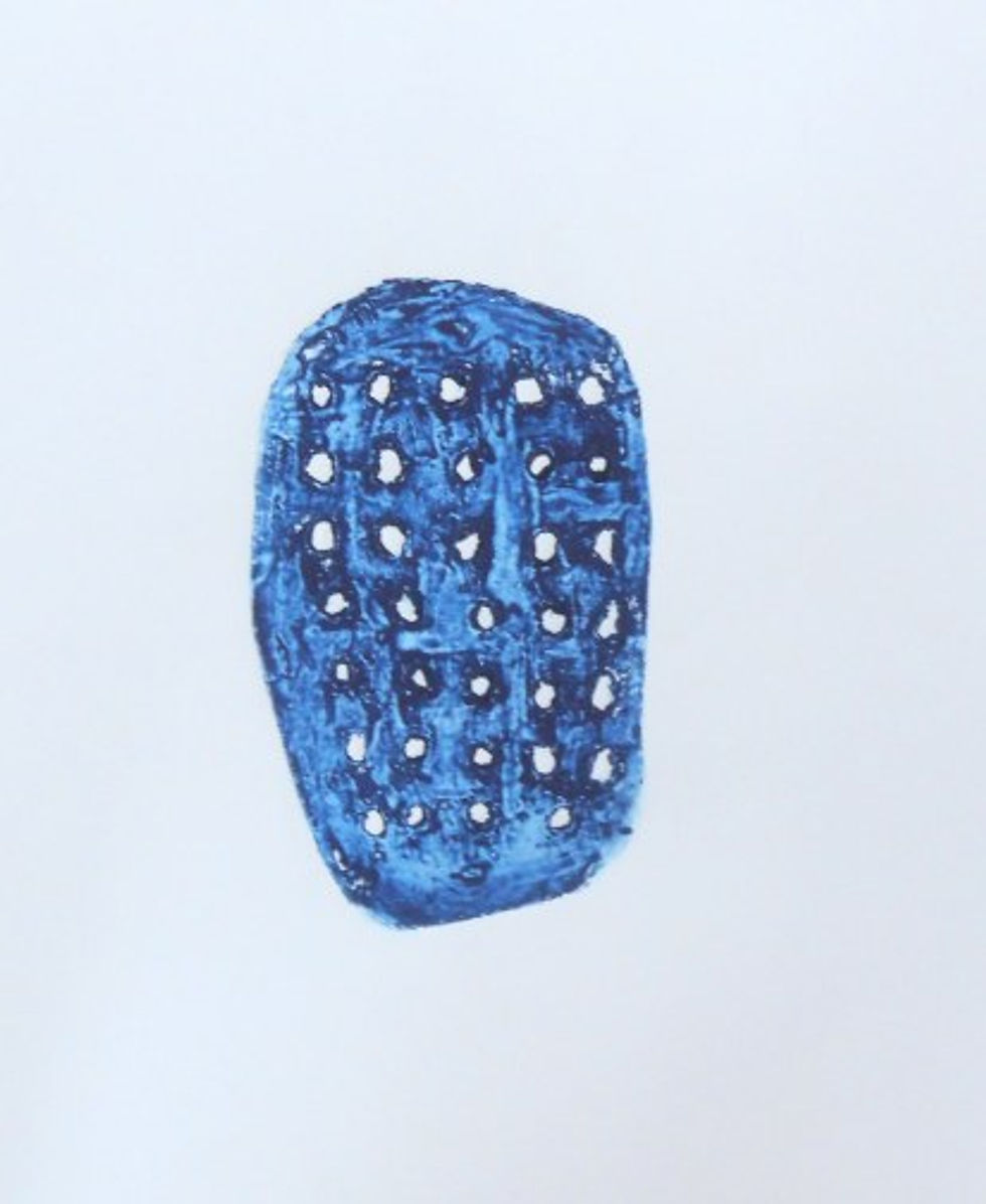 From the series representation of excavation findings, collagraphy, 30x40, 2015