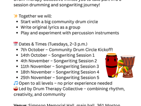 Drumming and songwriting group in North Manchester