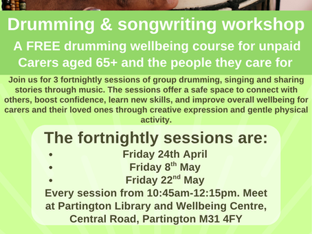 Drumming & Songwriting workshops in Partington