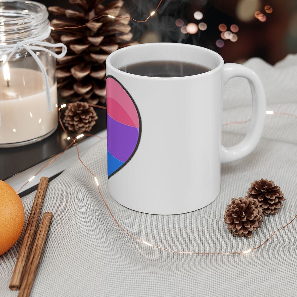 Miniatura: Bisexual Heart Flag Mug
