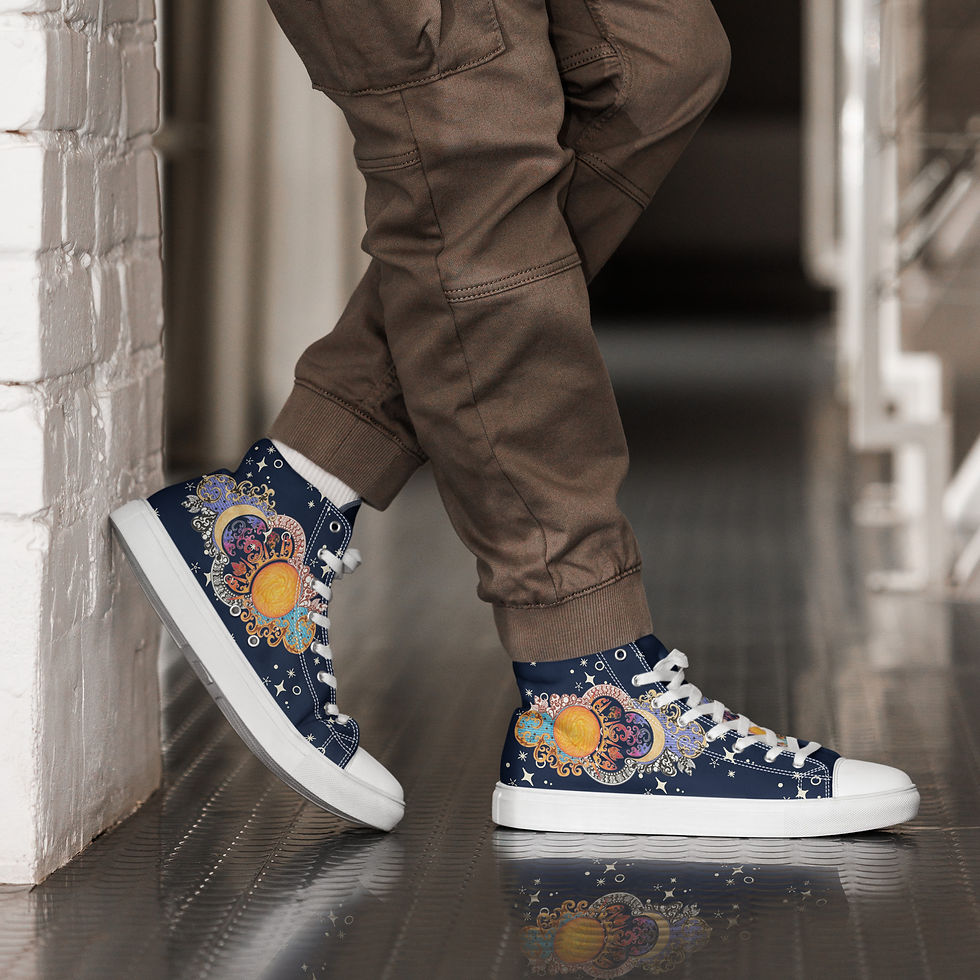 Thumbnail: Shoes High Tops - Sun & Moon NIGHT (MENS)
