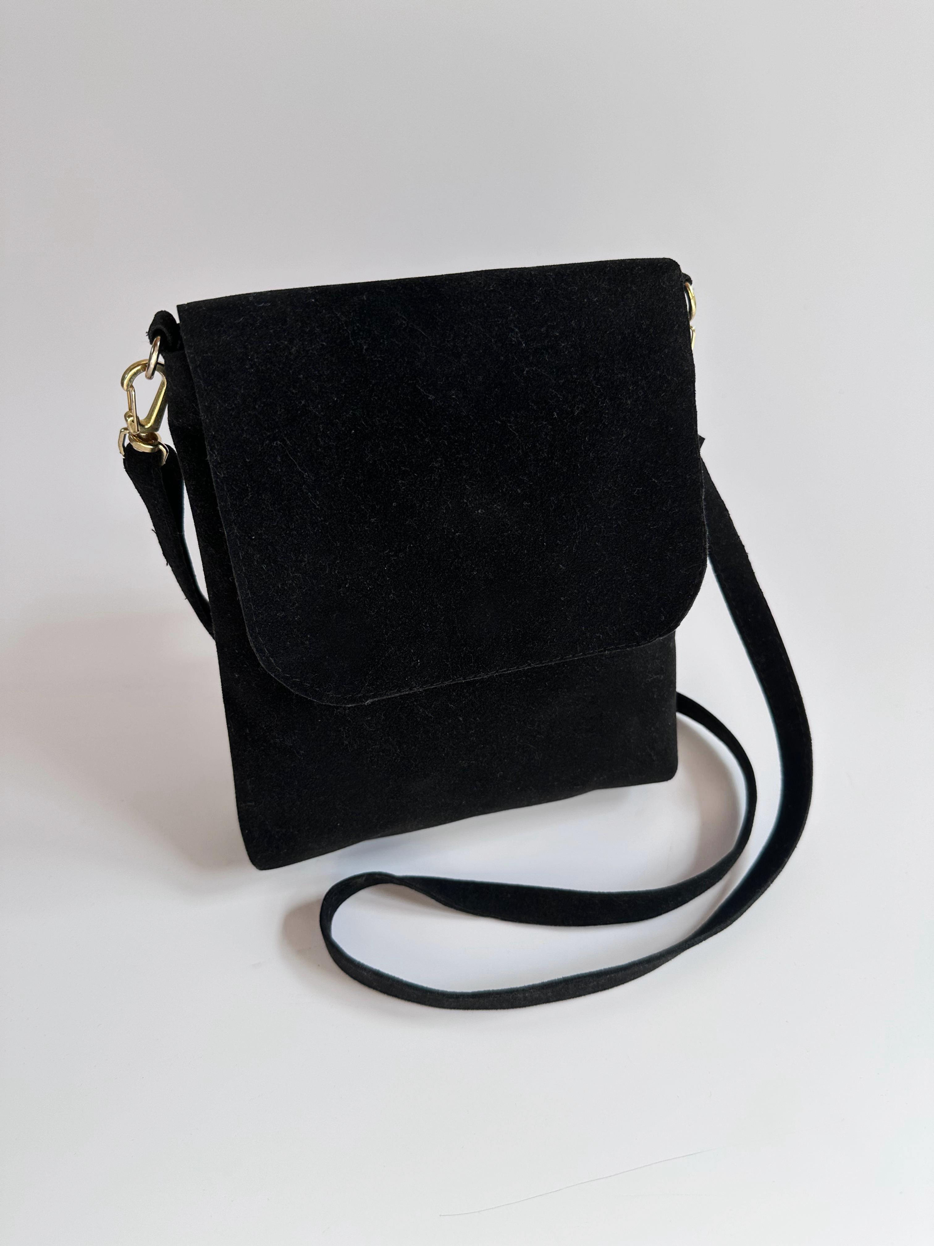 Bandolera de Gamuza Negra Wit.