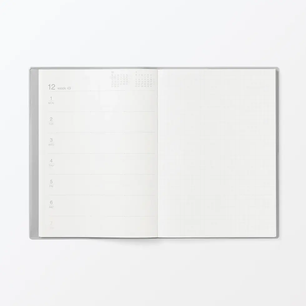 Miniatura: Agenda 2026 MUJI Semanal A5 Gris Clara