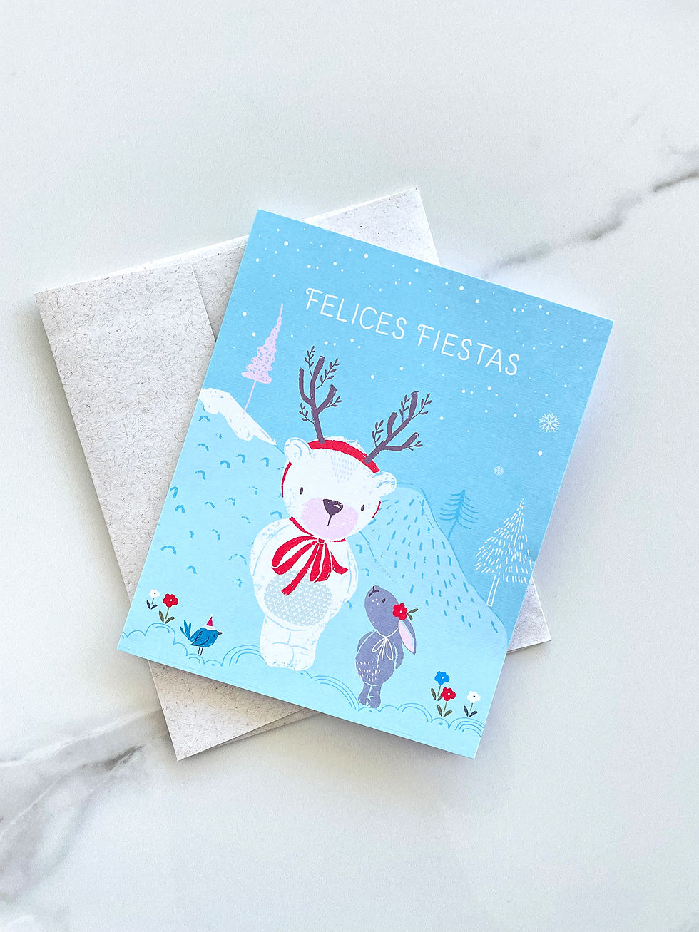 Tarjeta de Saludo con Sobre para Navidad y Año Nuevo - Mil Letterpress