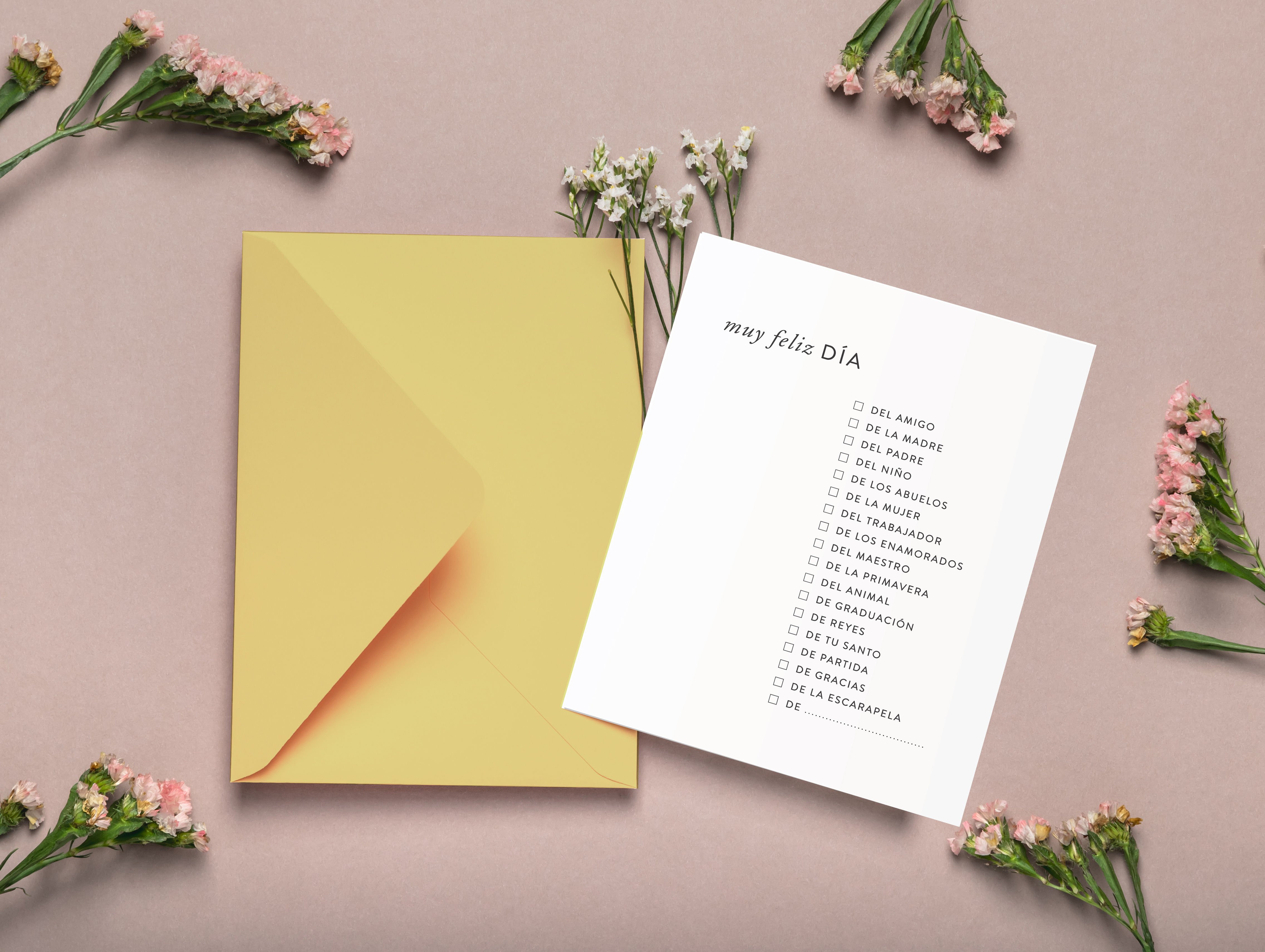 Tarjeta De Saludo DIY - Muy Feliz Día Multiple Choice