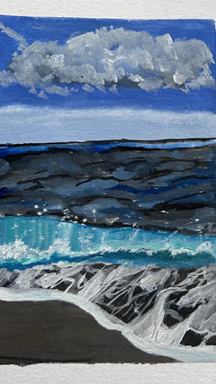 Seaside Blues: Waves of Water and Light