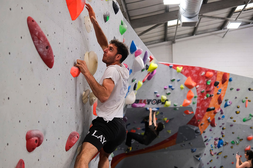Man climbing at Bristol Everest event