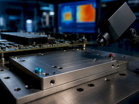 Anonymized PCB beside cooling plate