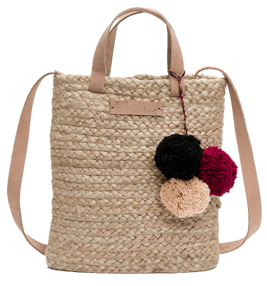 Bolso de mano con bandolera Darjeeling, de yute trenzado (39 €)