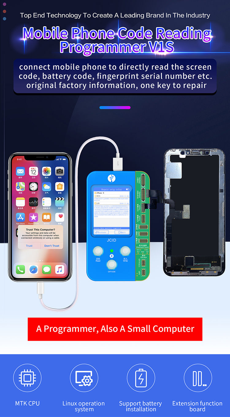 Miniature : JC V1S Face ID / TrueTone / Battery / Home Button  for iPhone