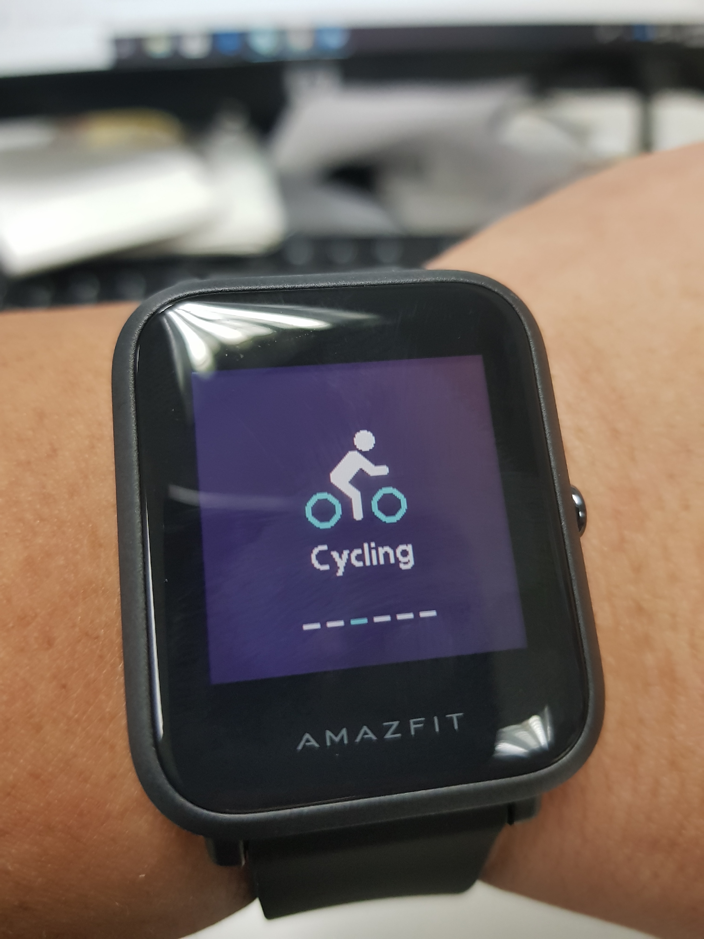 amazfit bip cycling