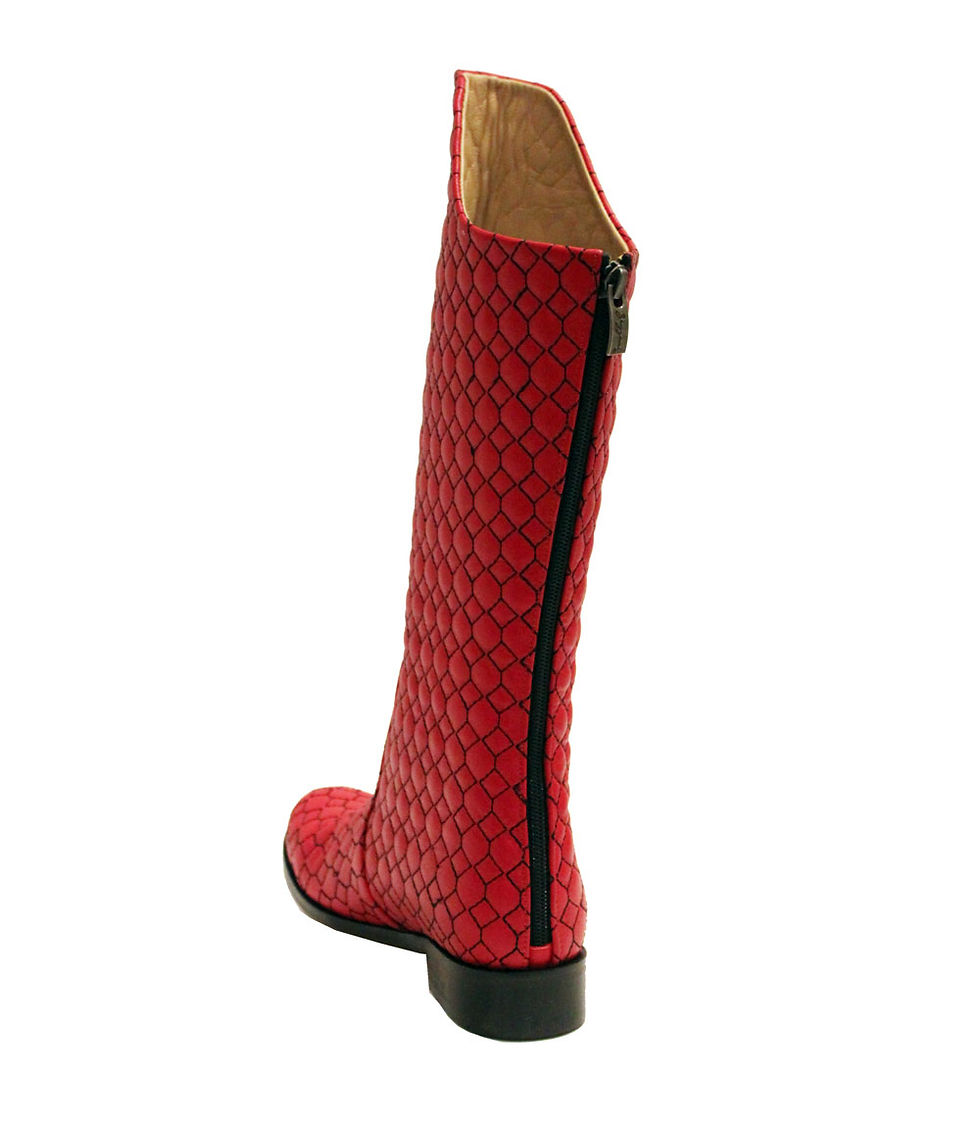 Thumbnail: Red Leather Black Honeycomb - Gladiator Riding
