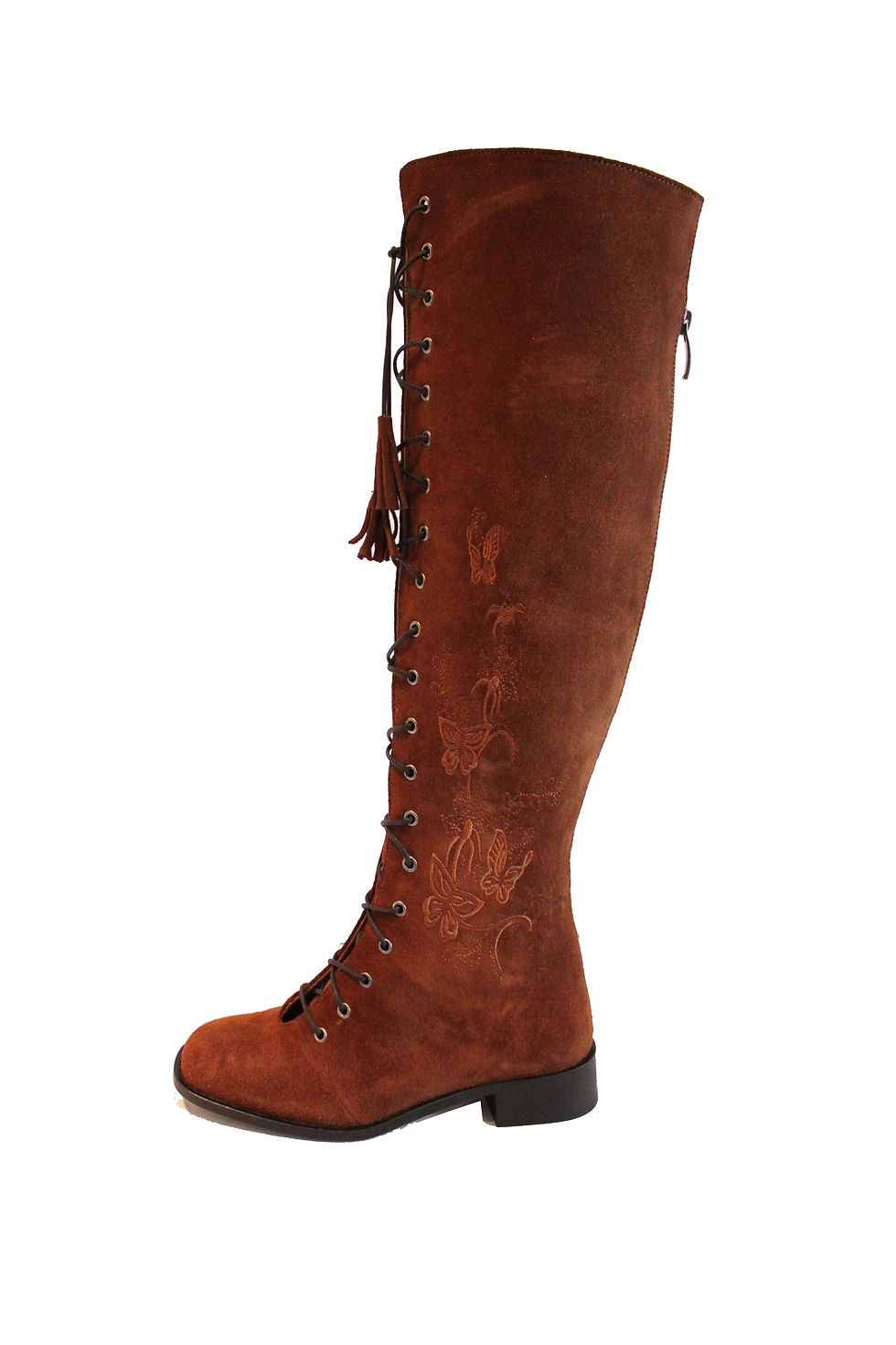 Thumbnail: Brown Suede Lace Up Front - OTK Riding