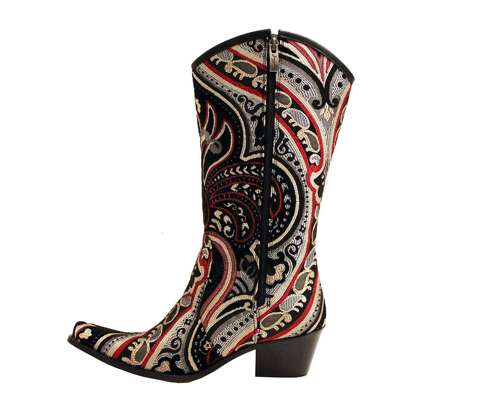 Thumbnail: Dark Angel Leather Side - Pull On Cowboys