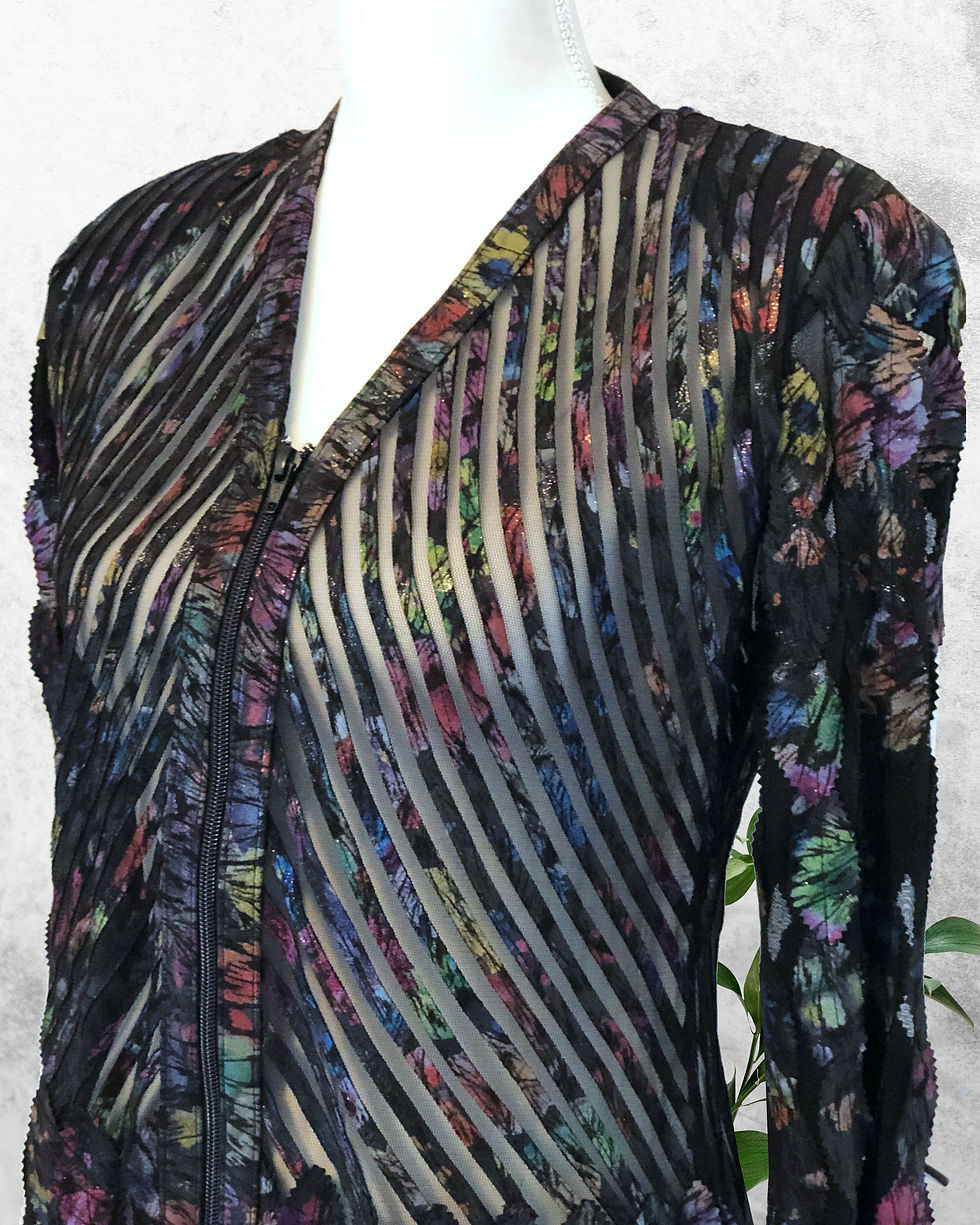 Thumbnail: Leather Mesh Short Jackets - Rainbow