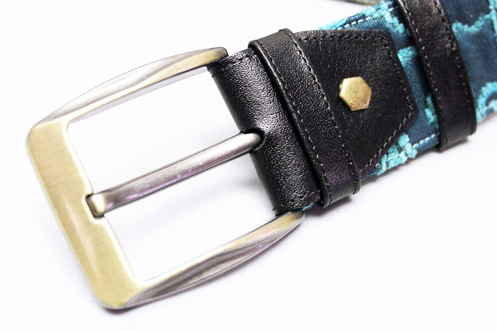 Thumbnail: Textile Turquoise Adjustable Jean Belt