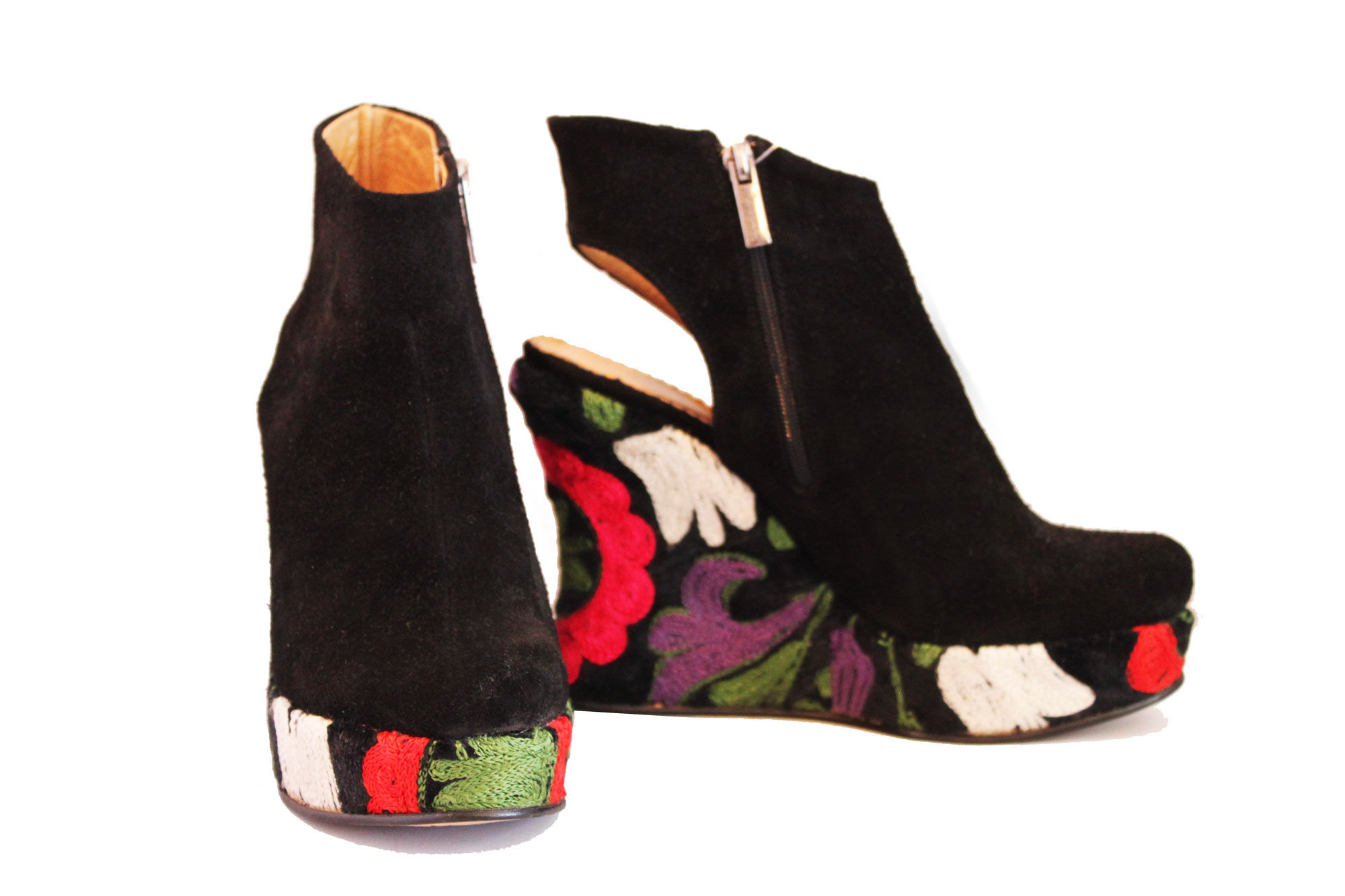 One of a Kind Suzani Heel - Ankle Wedge