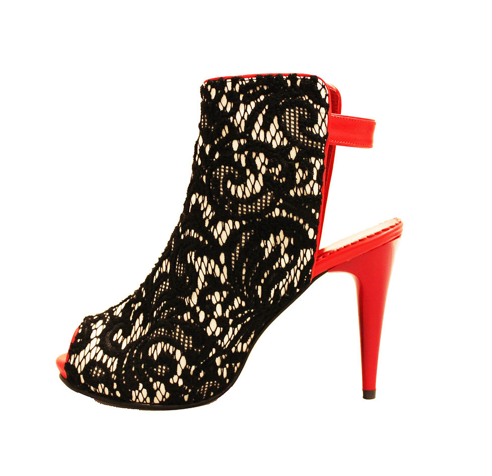 Thumbnail: Black and White Lace - ANK Stiletto