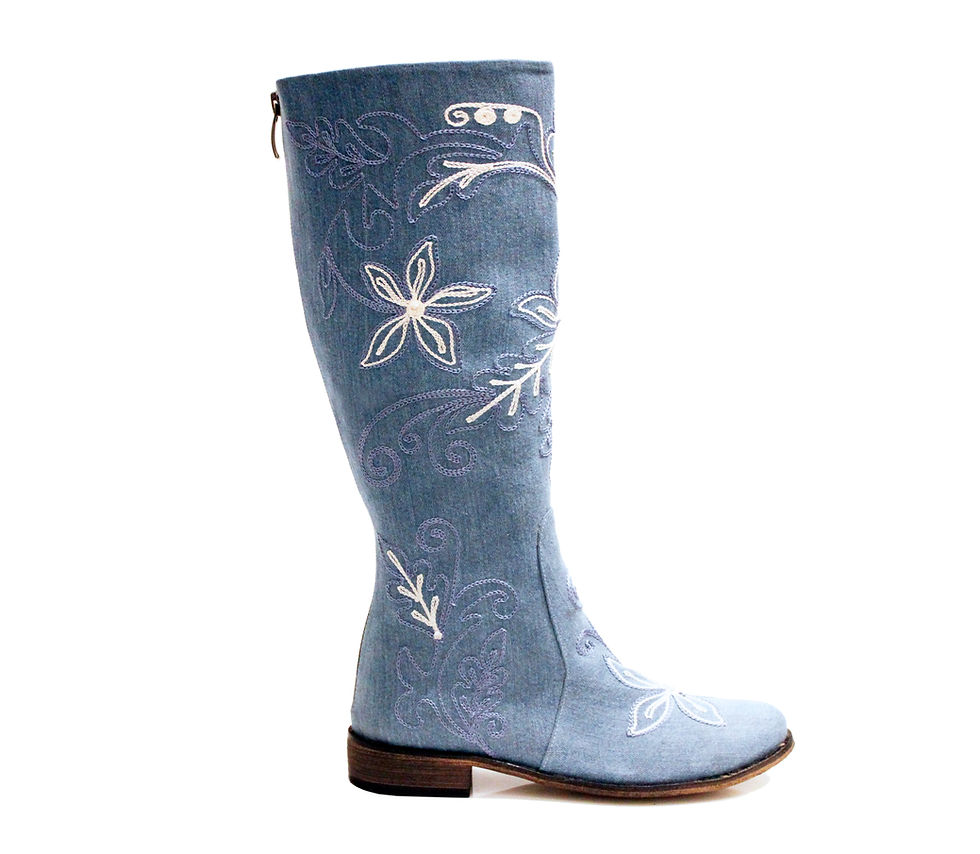 Thumbnail: Light Denim Embroidered - Riding