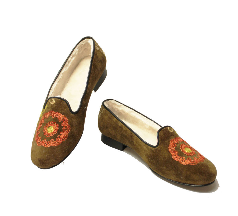 One of a Kind Tan Suzani - Loafers