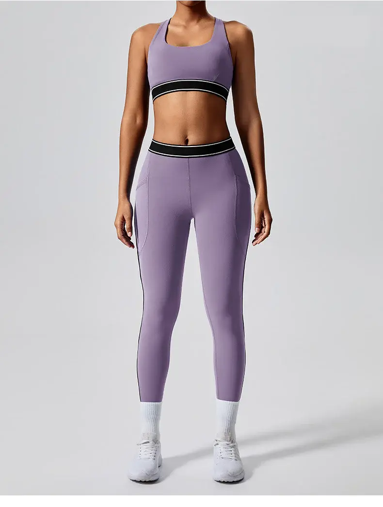 Thumbnail: Sia Conrast Bra Top & Leggings Set