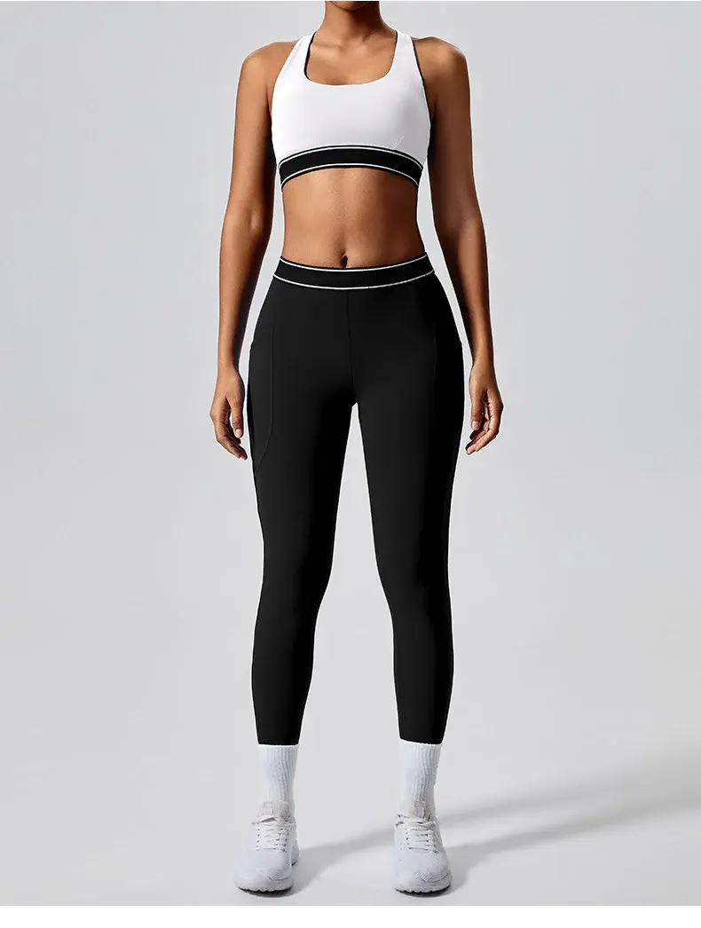 Thumbnail: Sia Conrast Bra Top & Leggings Set