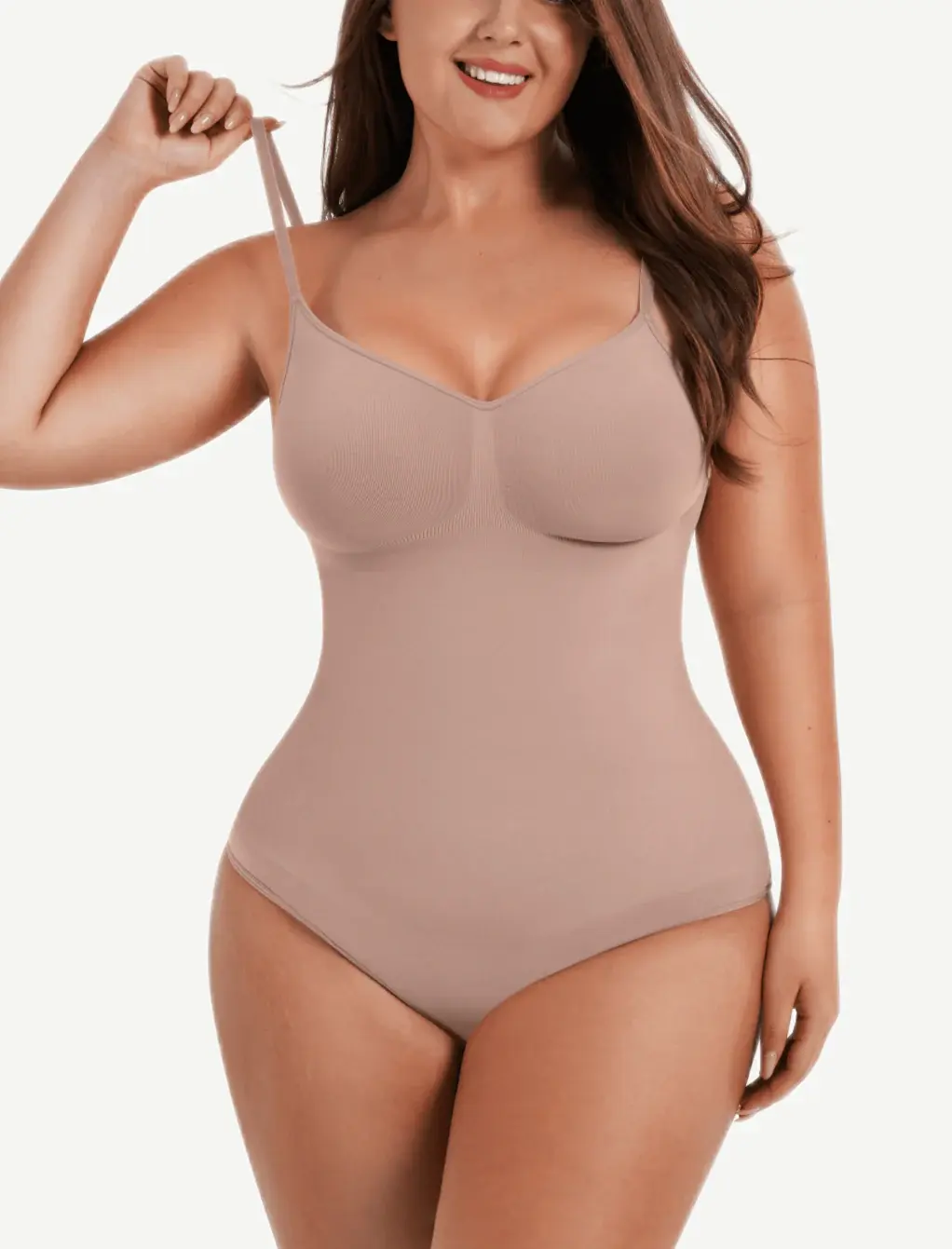 Seamless Sculpt Covered Bust Jumpsuit Thong Bodysuit